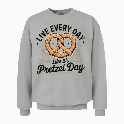 Salty Snack of the Day Pretzel Unisex Sweatshirt - Ash