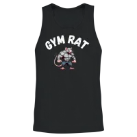 Gym Rat — & Lifting Gift Unisex Tank Top - Black – 2