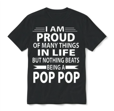 Pop Pop Unisex T-Shirt - Black