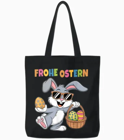 Ostergeschenke Ostern Outfit Junge Mädchen Kinder Osterhase Tote Bags - Black