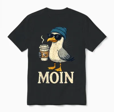 Moin Plattdeutsch Norddeutschland Ostfriesland Ostsee Moin Unisex T-Shirt - Black