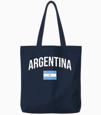 Argentina - Flag of Argentina - Throwback Design - Classic Tote Bags - Navy