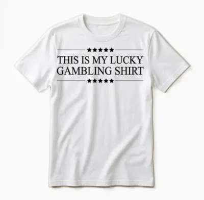 This Is My Lucky Gambling Shirt | Funny Gambler Gift - Unisex T-Shirt - White