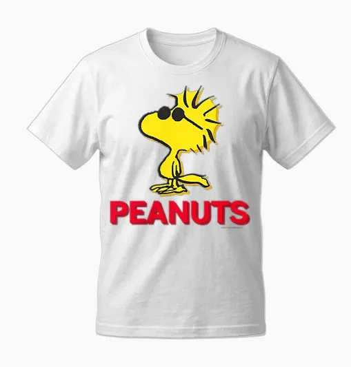 Peanuts - Snoopy Woodstock Character Unisex T-Shirt - White