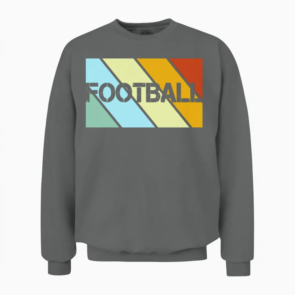 Football Retro Unisex Sweatshirt in Graphite Heather