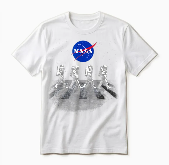 Nasa T-Shirt Walking Astronauts in Space Unisex T-Shirt in White
