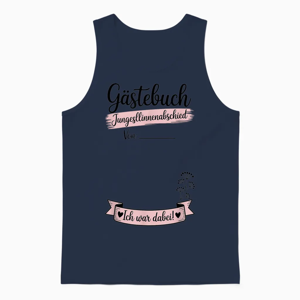 Gästebuch Junggesellinnenabschied Ich War Dabei Jga Unisex Tank Top in Navy
