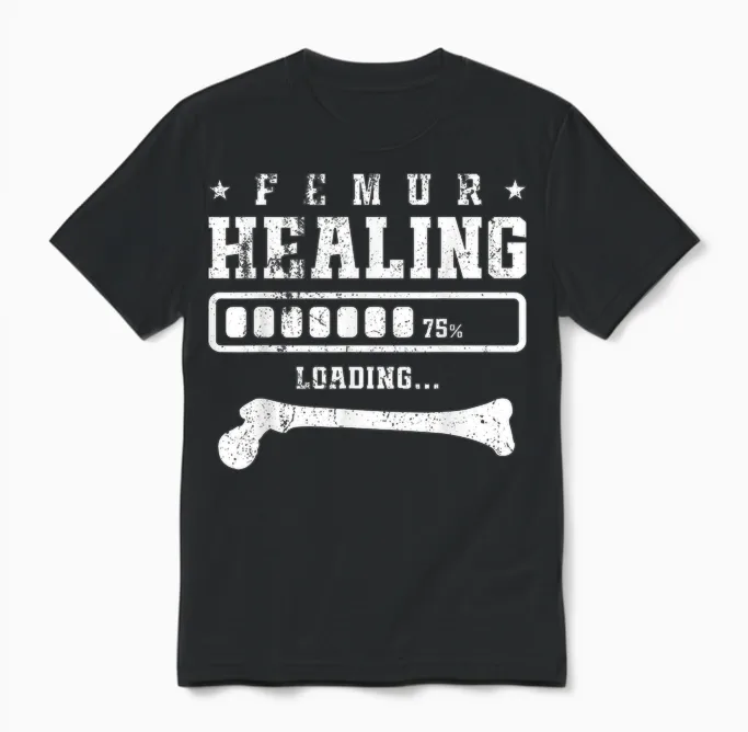 Femur Healing Loading Unisex T-Shirt in Black