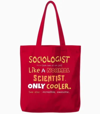 Sociologist Definition Design / Sociologist Gift Tote Bags - Red
