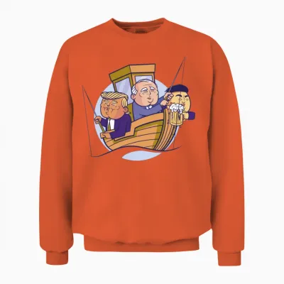 Presidents Fishing Funny Presidents Fishing Funny Unisex Sweatshirt - Orange