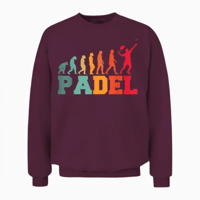 Funny Padel It's Fun Player Padel Tennis T-Shirt, Black Unisex Sweatshirt - Maroon