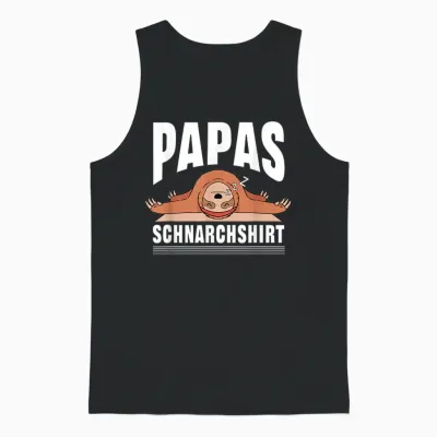 Papas Schnarchshirt | Schlafshirt Pyjama Schlafanzug Vater Unisex Tank Top - Black
