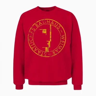 100 Years Bauhaus Design School – Logo 1919 (vintage) Unisex Sweatshirt - Red