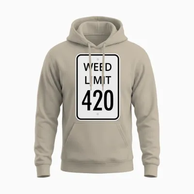 Weed Limit 420 Unisex Hoodie - Sand