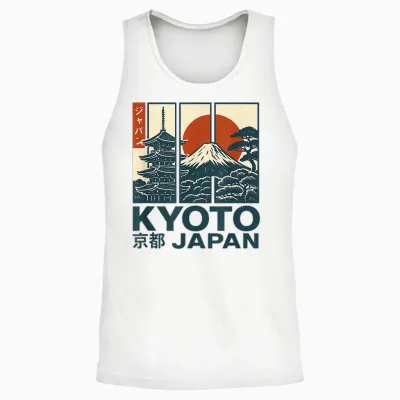 Kyoto Japan Vintage Retro Japan Reise Design Unisex Tank Top - White