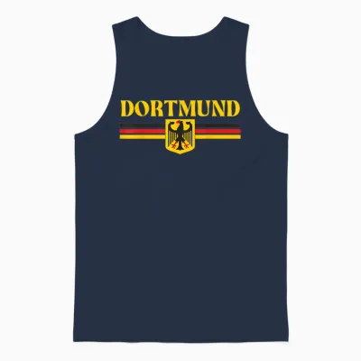 Dortmund Deutschland Flagge, Dortmund Unisex Tank Top - Navy