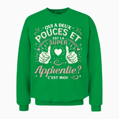A Super Apprentice Gift for an Apprentice End of Internship T-Shirt, Black, S Unisex Sweatshirt - Irish Green