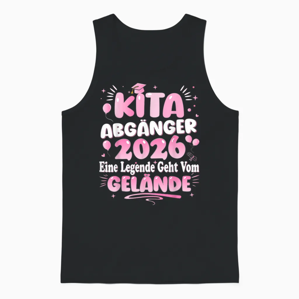 Kita Abgänger 2026 Schulkind Einschulung Mädchen Unisex Tank Top in Black