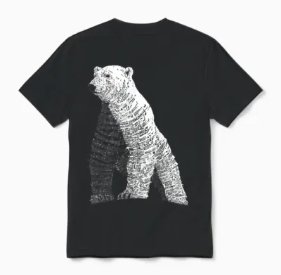 Motif Ours Polaire Cool Unisex T-Shirt - Black