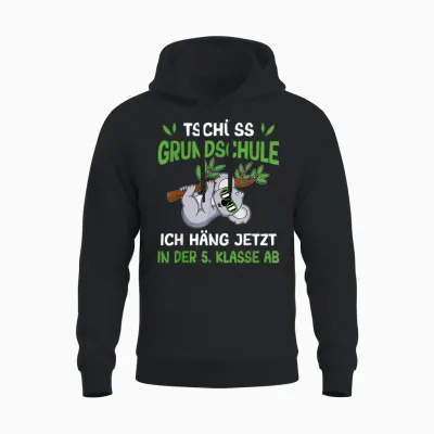 Schulkind Koala Tschüss Grundschule Häng in Der 5. Klasse Unisex Hoodie - Black