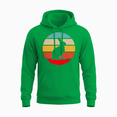 Rabbit Retro Unisex Hoodie - Irish Green