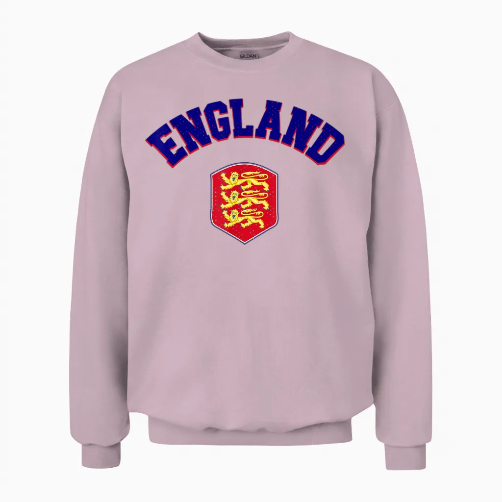 England Pride Flag Shirt British Men Women England White Unisex Sweatshirt in Light Pink