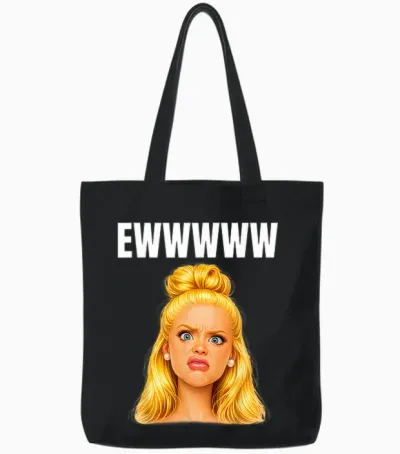 Lustiges Meme Gesicht Doll Face Sarkasmus Design Mit Love Tote Bags - Black