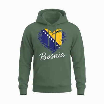 Bosnien Und Herzegowina Flagge Bosnische Wurzeln Unisex Hoodie - Military Green