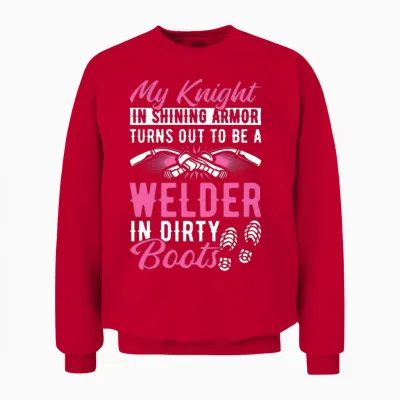 Welding Funny Unisex Sweatshirt - Red