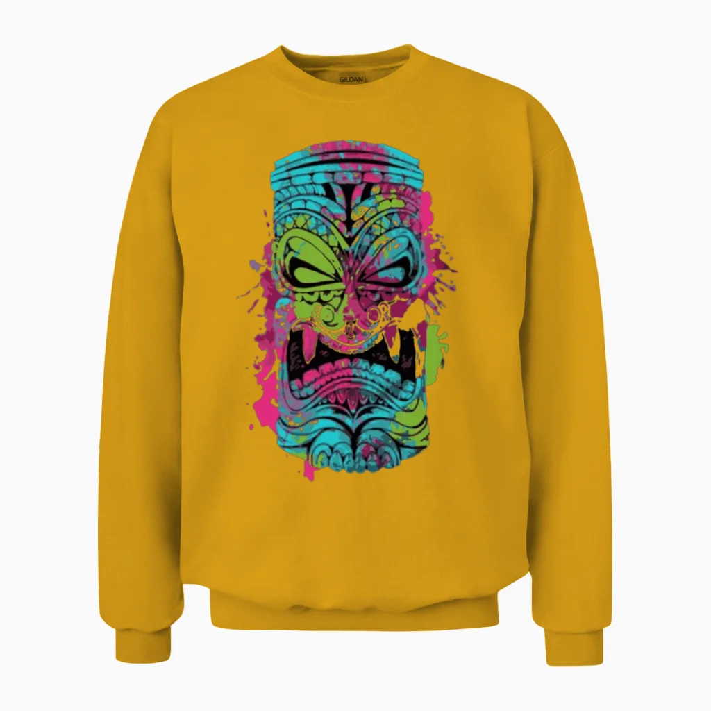 The Mask Color Funny Unisex Sweatshirt in Gold