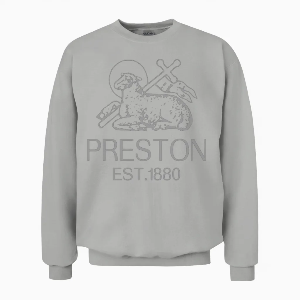 Preston North End Grey Unisex Sweatshirt in Ash