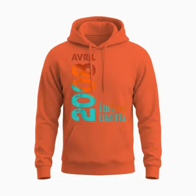 édition Limitée Avril 2008 Birthday 2008 Unisex Hoodie - Orange
