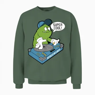 Funny Children 41 Unisex Sweatshirt - Military Green