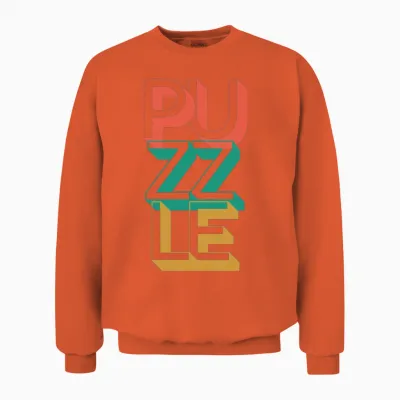 Retro Puzzle Unisex Sweatshirt - Orange