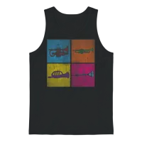 Retro Trumpets Vintage Trumpeter Unisex Tank Top - Black – 1