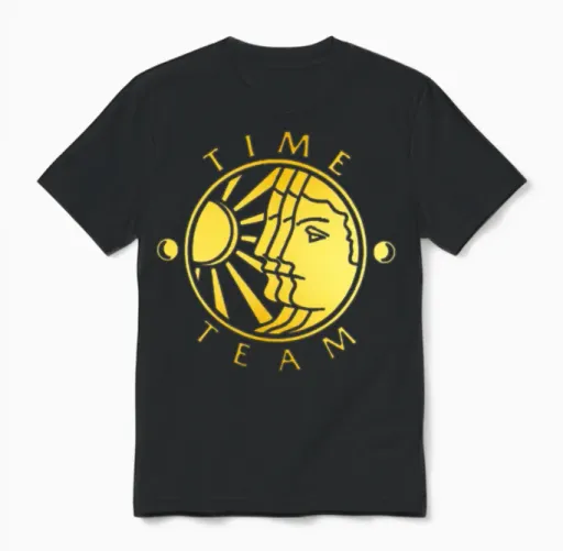 Time Team Unisex T-Shirt in Black