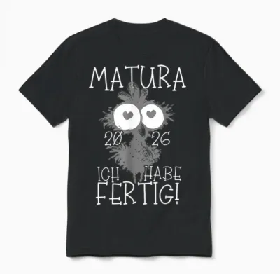 Matura 2026 Ich Habe Fertig! | Maturant | Maturantin Unisex T-Shirt - Black