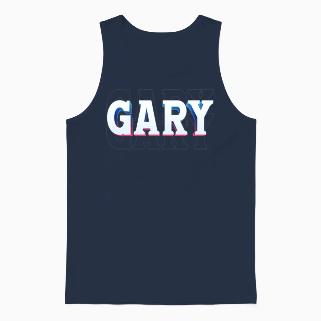 Retro - Gary Unisex Tank Top in Navy