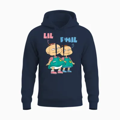 Mademark X Rugrats - Lil and Phil “the Deville’s” Twins Rugrats Unisex Hoodie - Navy
