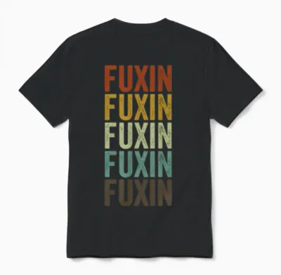 Fuxin China Retro Vintage Unisex T-Shirt - Black