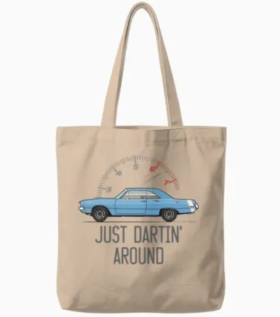 Justin Dartin Around Light Blue Tote Bags - Natural