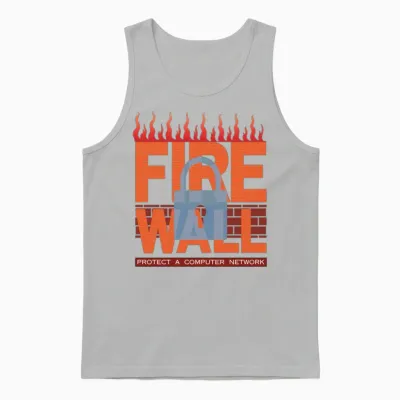 Cyber Security Computer Network Firewalls Unisex Tank Top - Ash