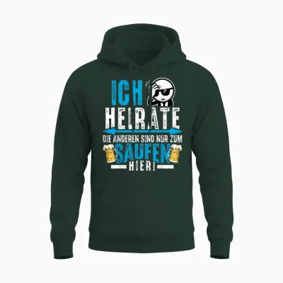 Männer Jga T-Shirt Bräutigam Kostüm Jga Junggesellenabschied Unisex Hoodie - Forest