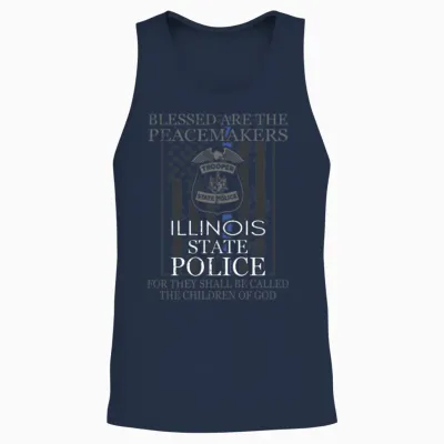 Illinois State Police Support Illinois State Trooper Unisex Tank Top - Navy