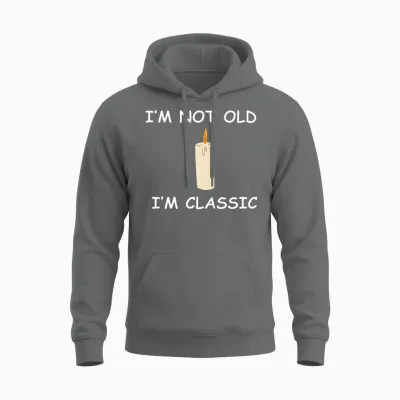 Not Old, Classic Candle Unisex Hoodie - Graphite Heather