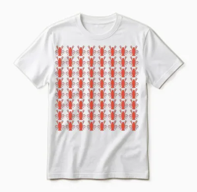 Retro Summer Crabs Pattern Unisex T-Shirt - White