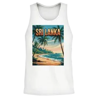 Paradise Sri Lanka Beach Travel – Tropical Island Unisex Tank Top - White – 2
