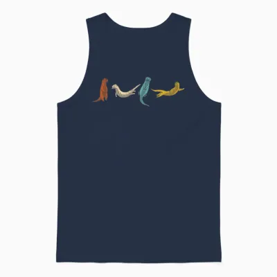 Otter Retro Vintage Unisex Tank Top - Navy