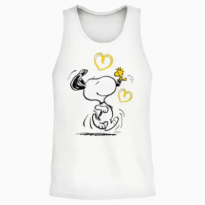 Peanuts - Snoopy Woodstock Ich Laufe Zu Dir Langarmshirt Unisex Tank Top - White