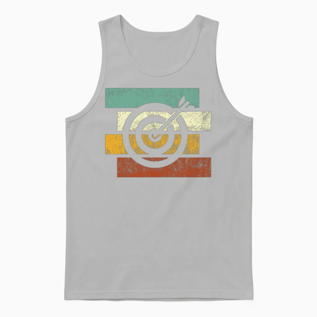 Darts Retro Unisex Tank Top in Ash